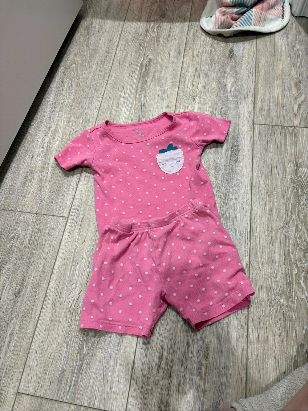 CARTER’S | 2 Pajamas Mint Green Camping Nightgown & Pink Polka Dot Set